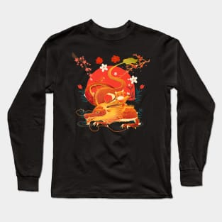 Retro Chinese New Year Dragon Long Sleeve T-Shirt
